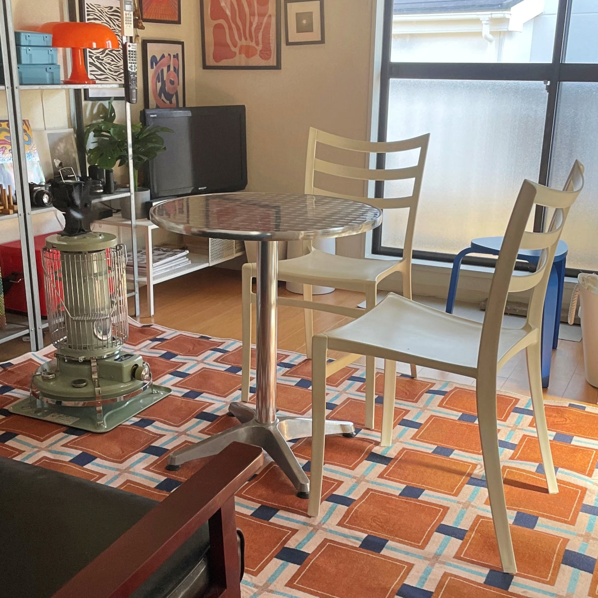 Retro Pattern Block Check Rug Carpet