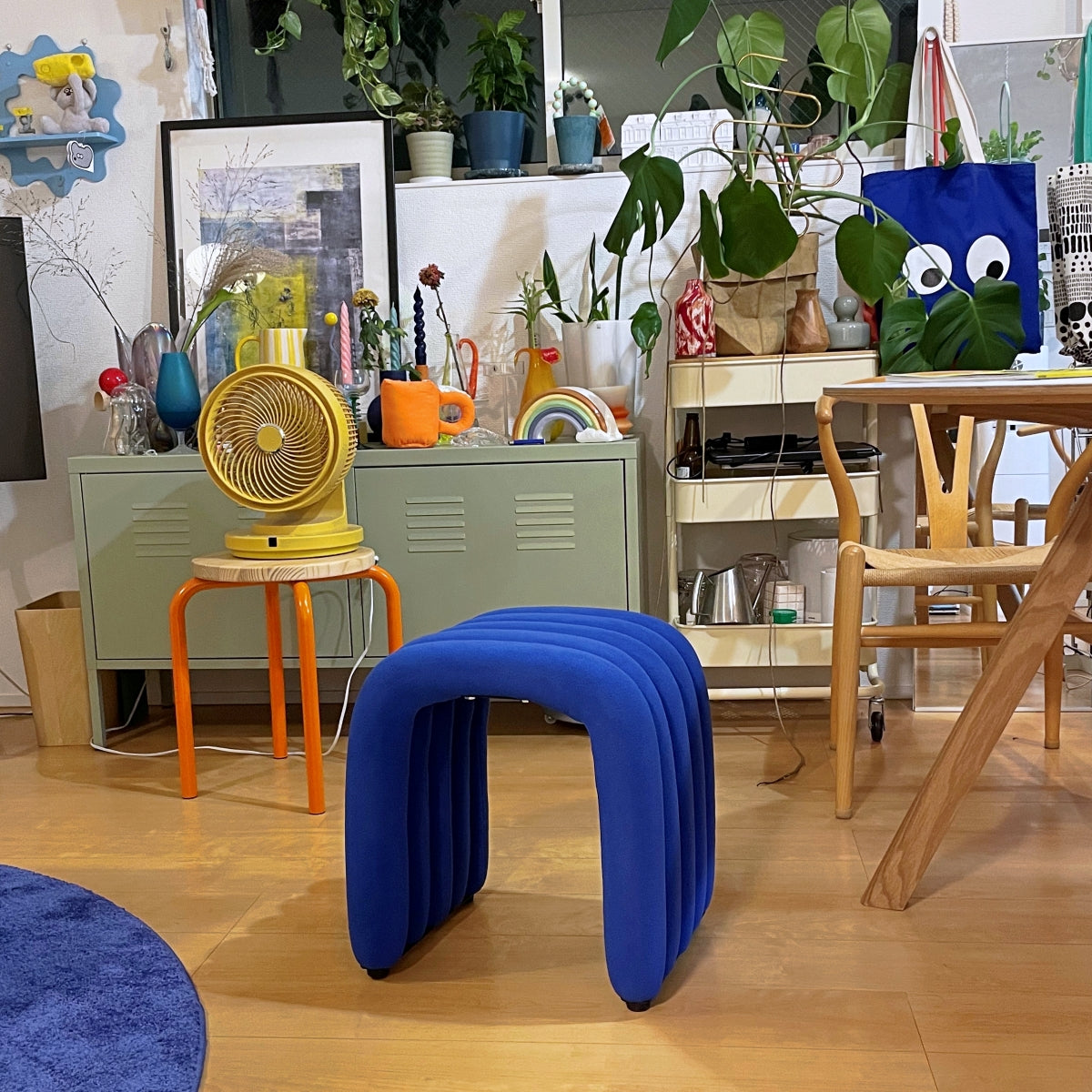 カラフル ベルベッド アーチ型 スツール オットマン kocol