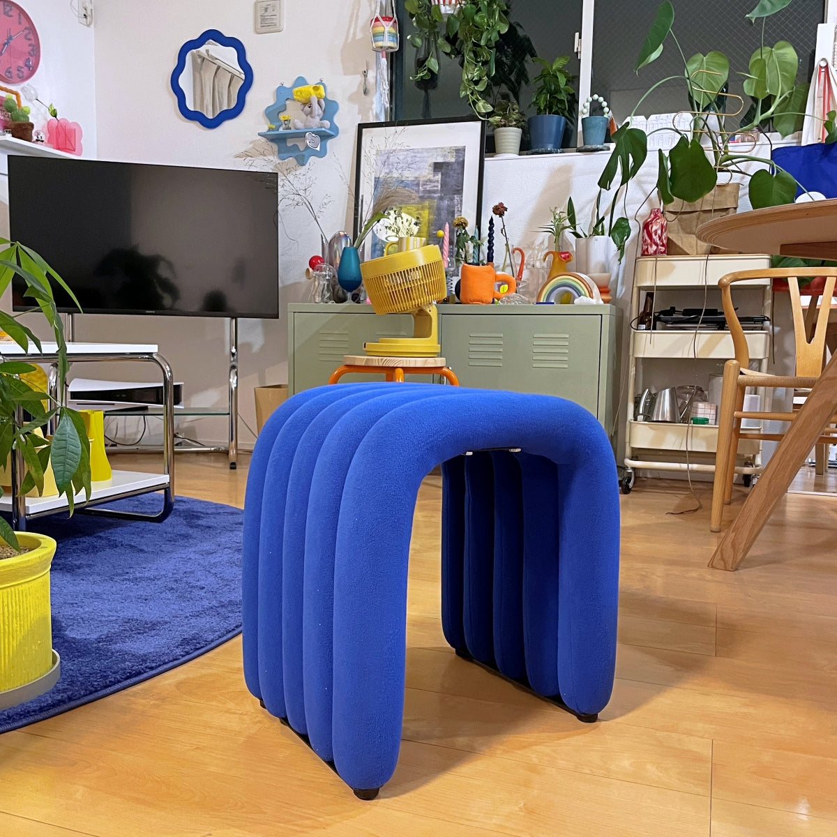 カラフル ベルベッド アーチ型 スツール オットマン kocol