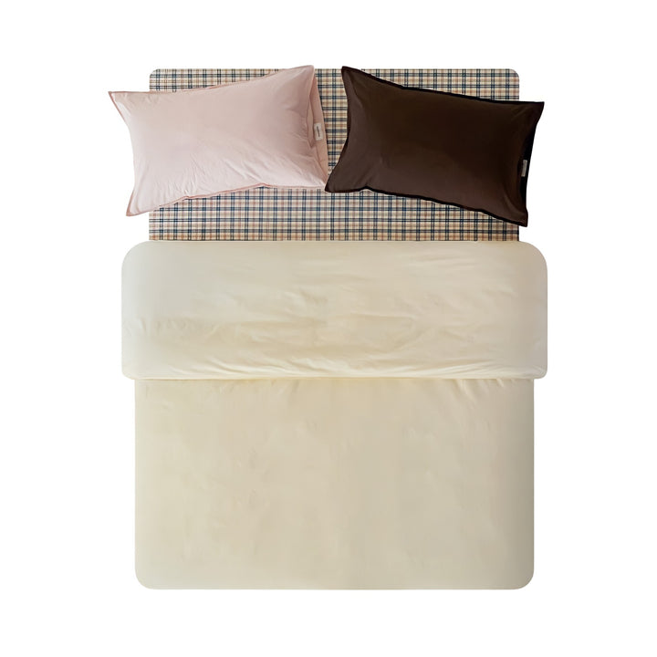 Pure cotton nuance pastel duvet cover, ivory