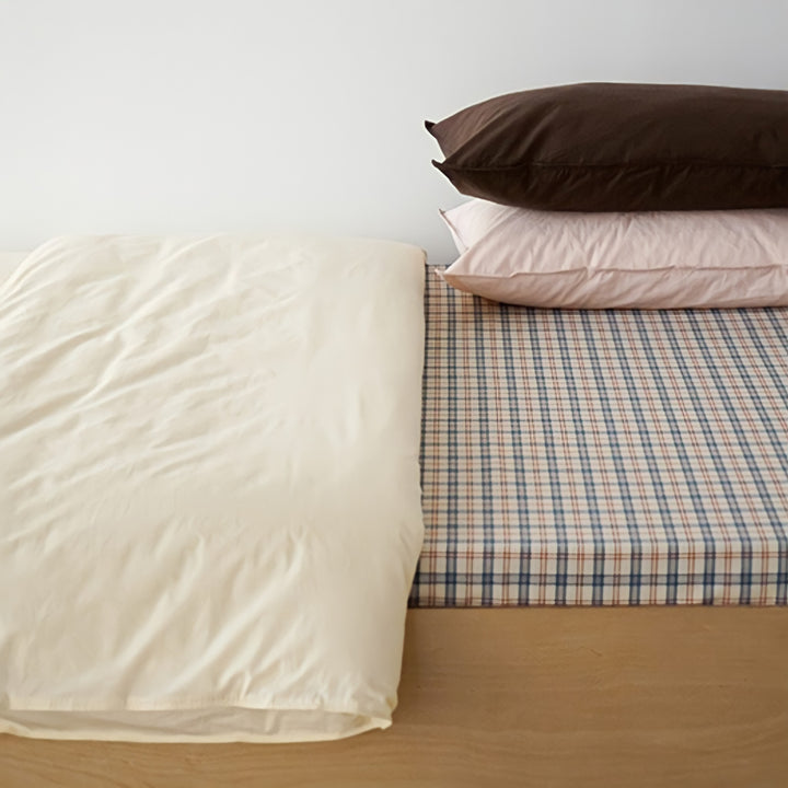 Pure cotton nuance pastel duvet cover, ivory