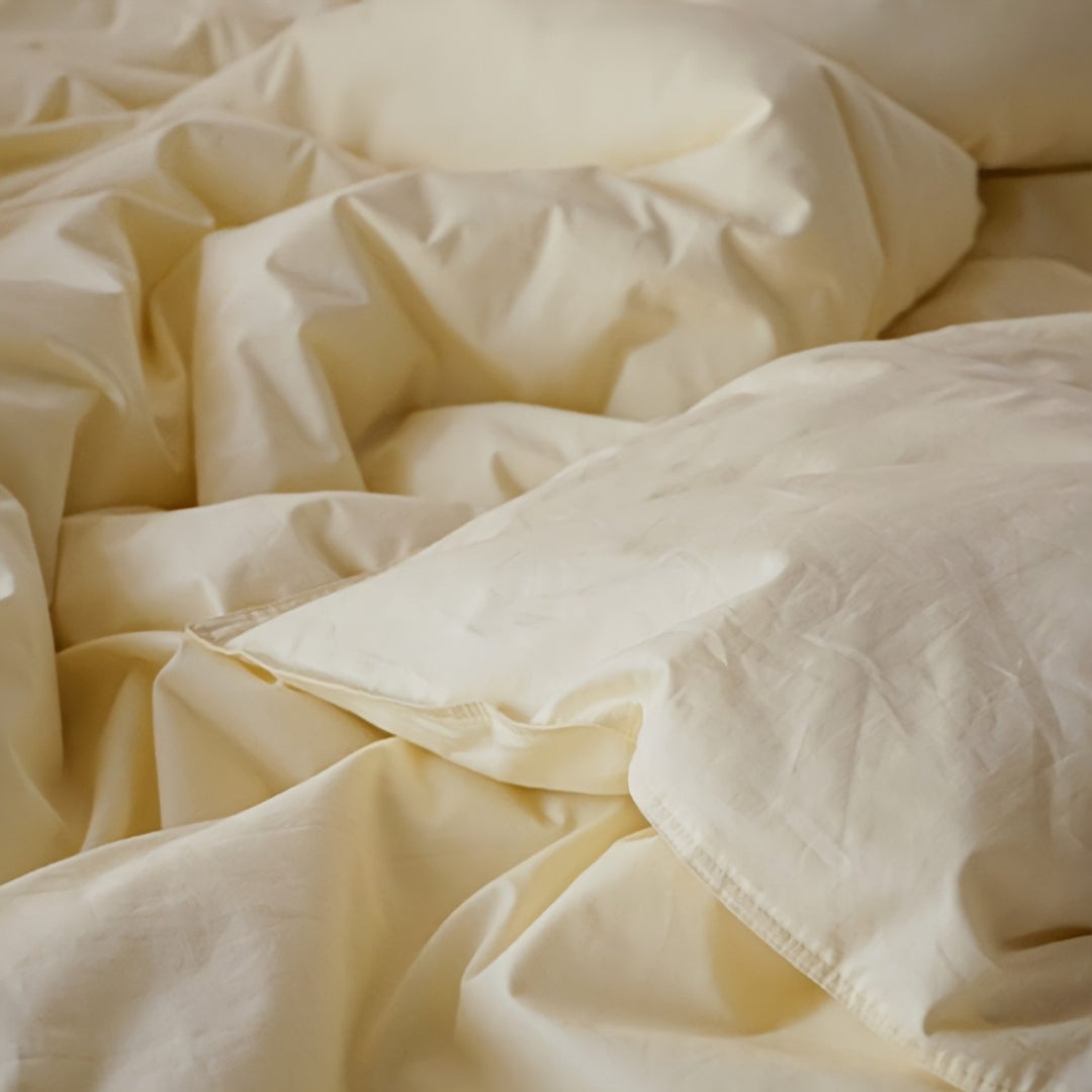 Pure cotton nuance pastel duvet cover, ivory