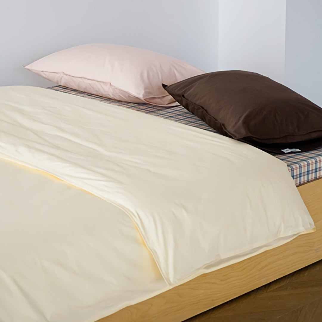 Pure cotton nuance pastel duvet cover, ivory