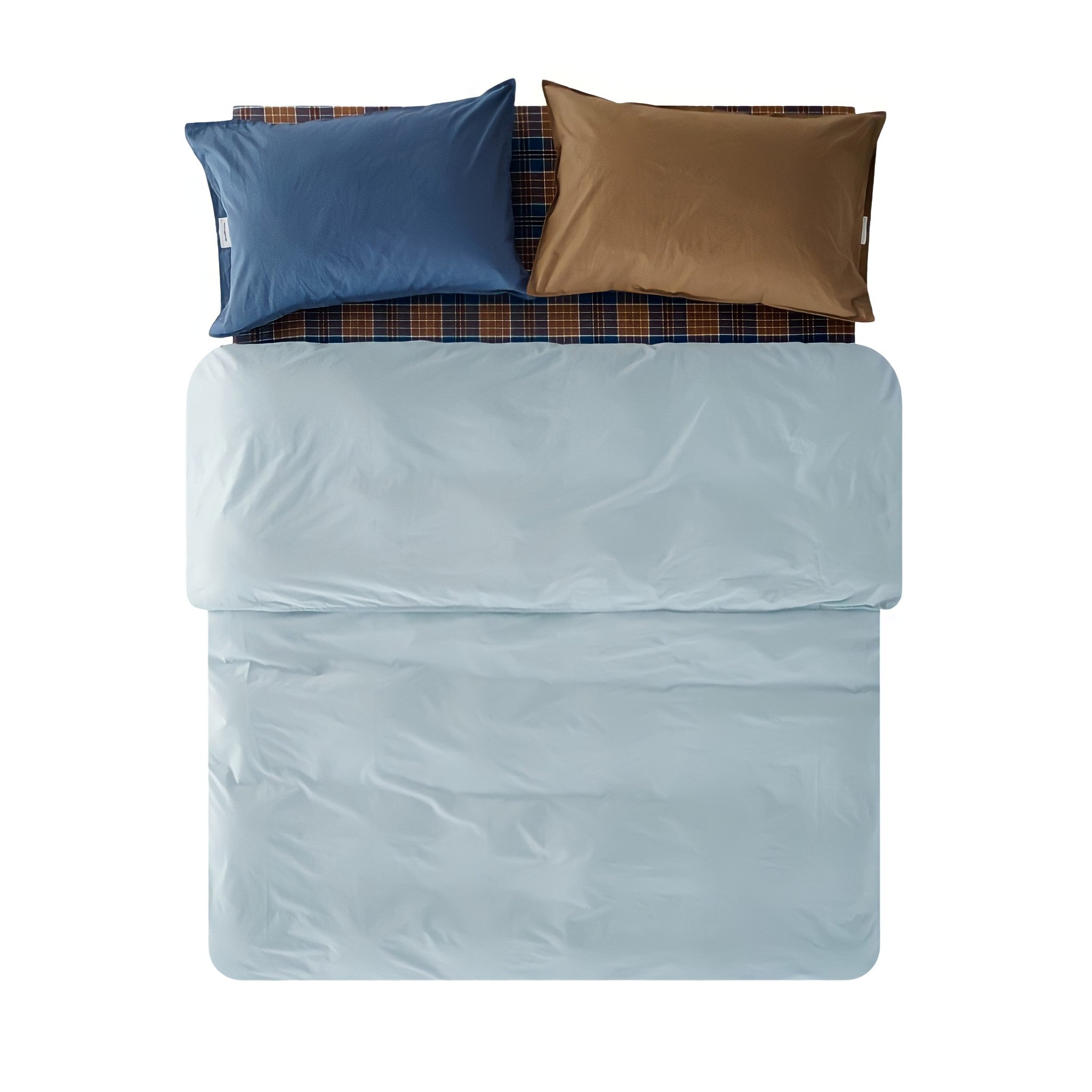 ピュアコットンニュアンスパステル布団カバー ライトブルー