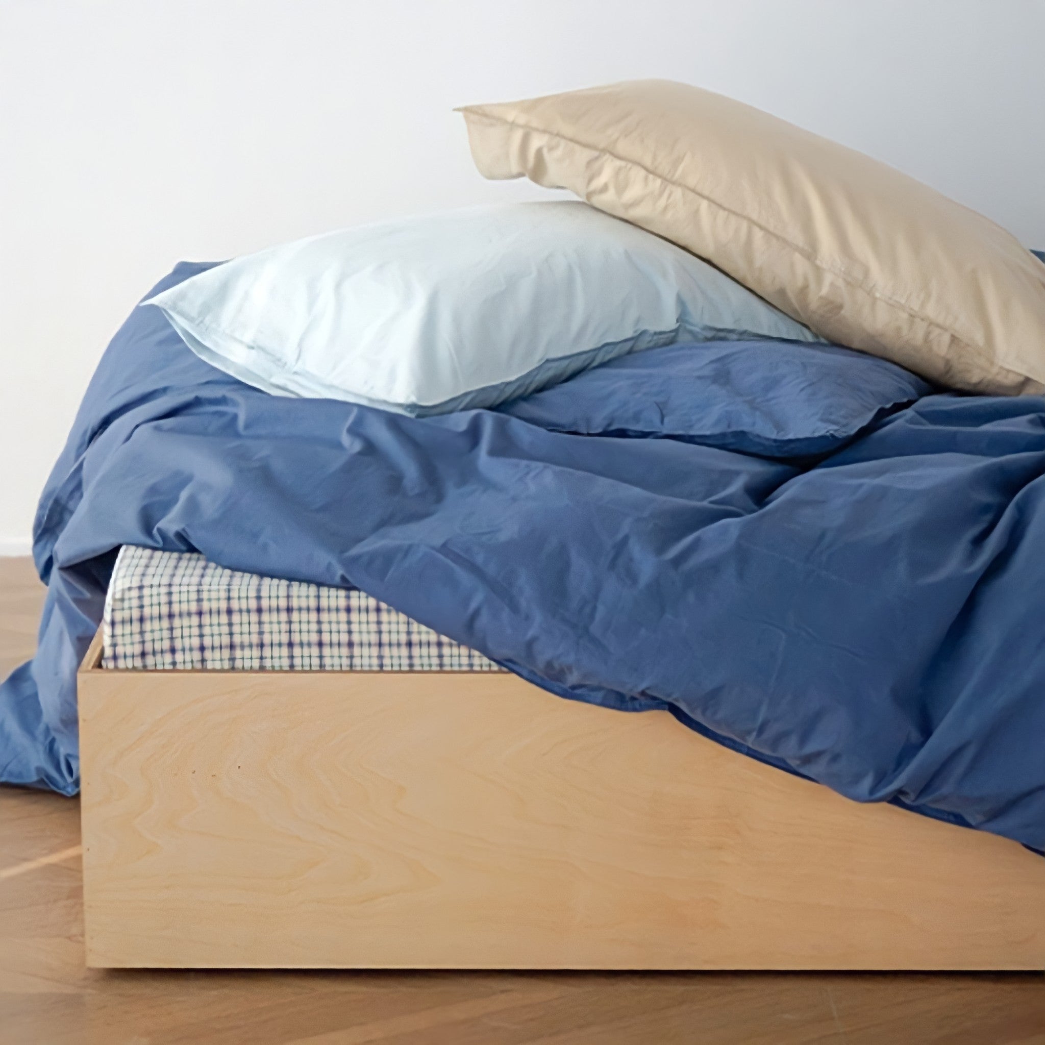 ピュアコットンニュアンスパステル布団カバー ネイビー