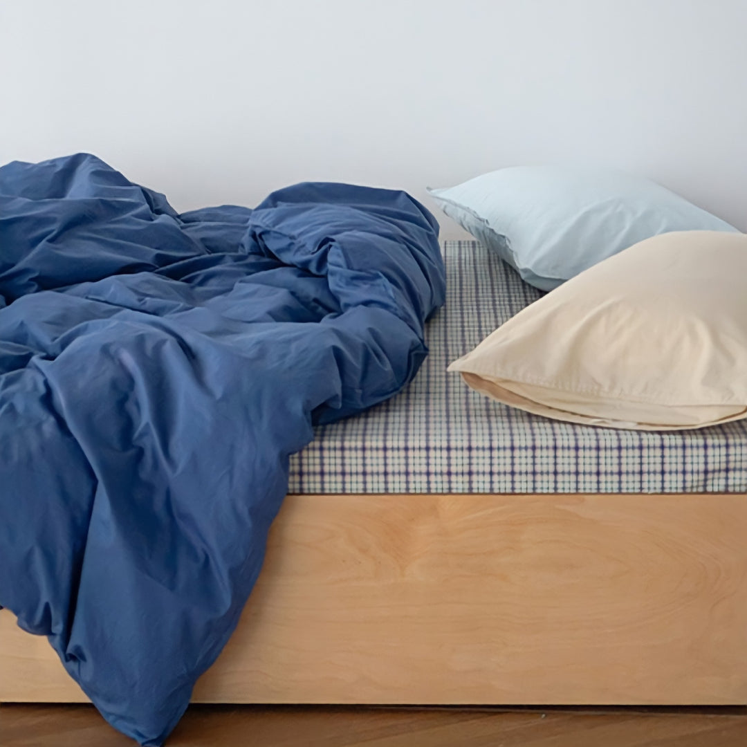 ピュアコットンニュアンスパステル布団カバー ネイビー