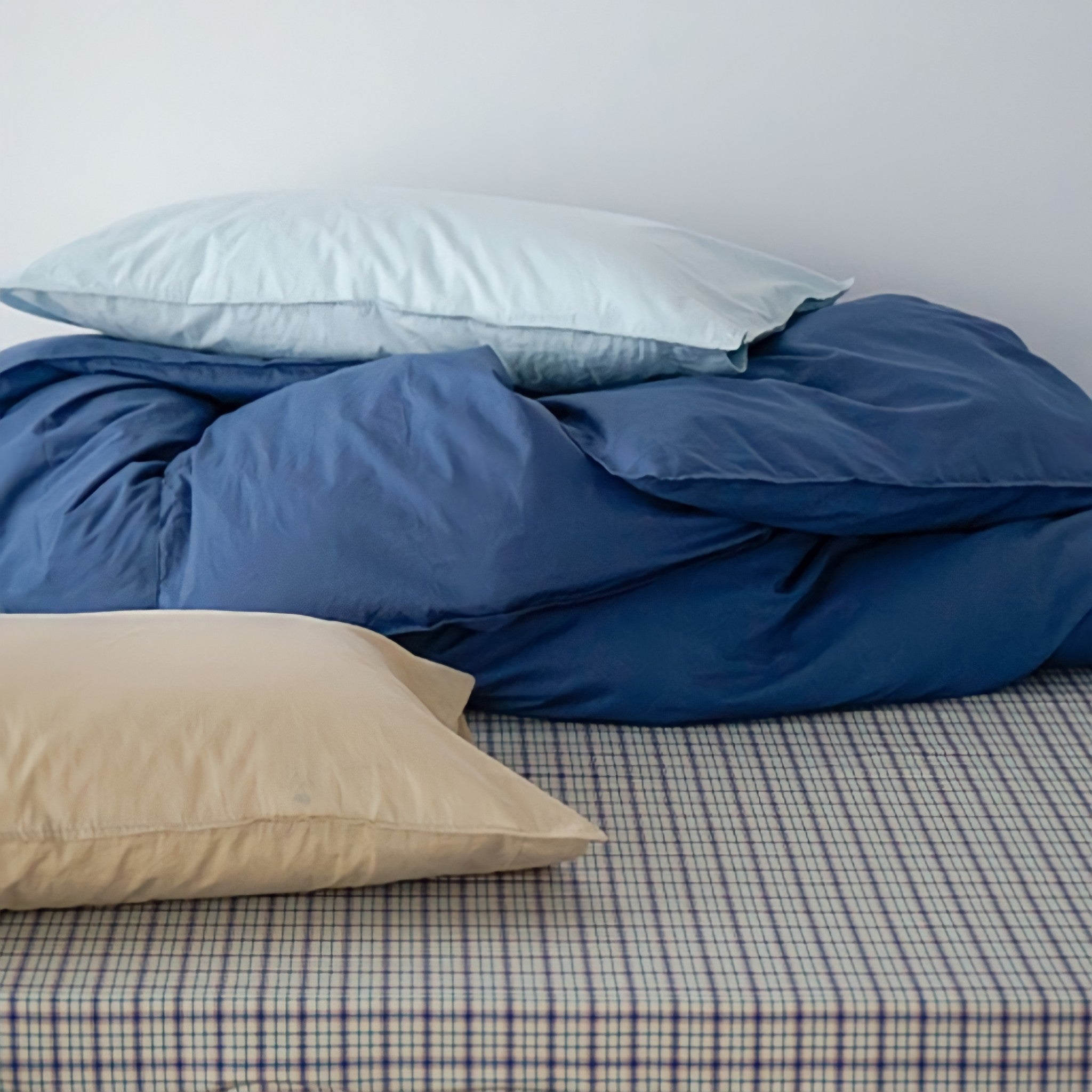 ピュアコットンニュアンスパステル布団カバー ネイビー