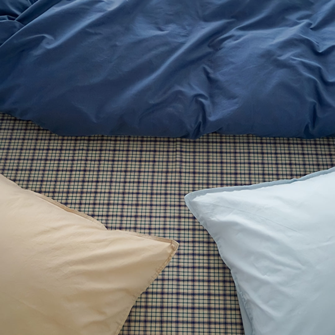 ピュアコットンニュアンスパステル布団カバー ネイビー