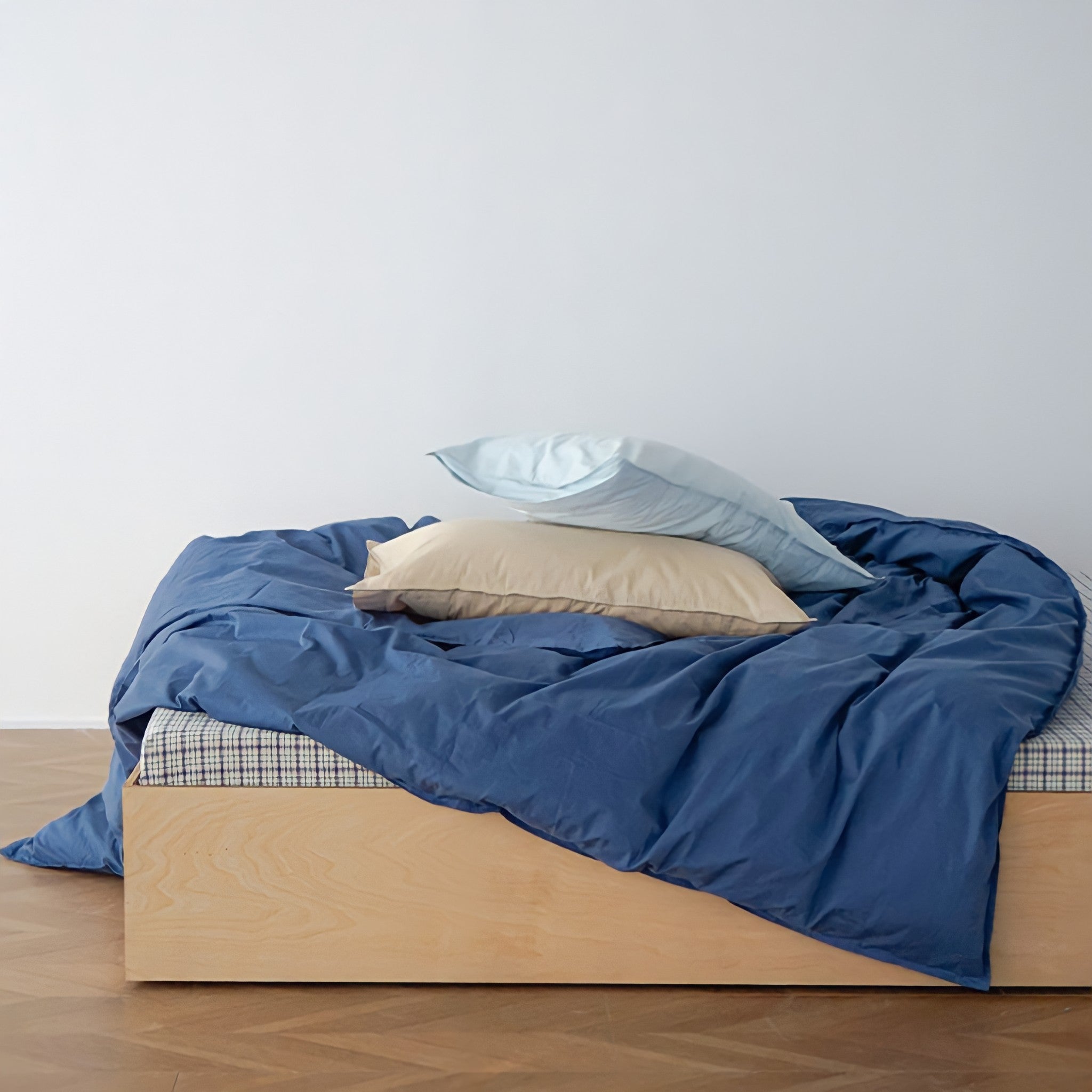 ピュアコットンニュアンスパステル布団カバー ネイビー