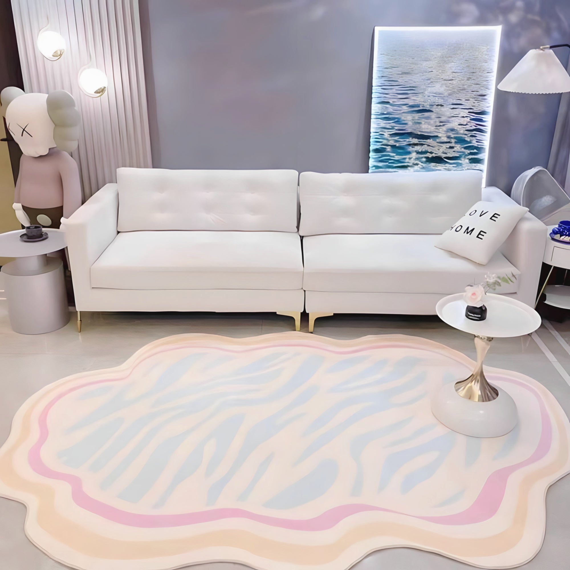 Wave Design Rug Carpet