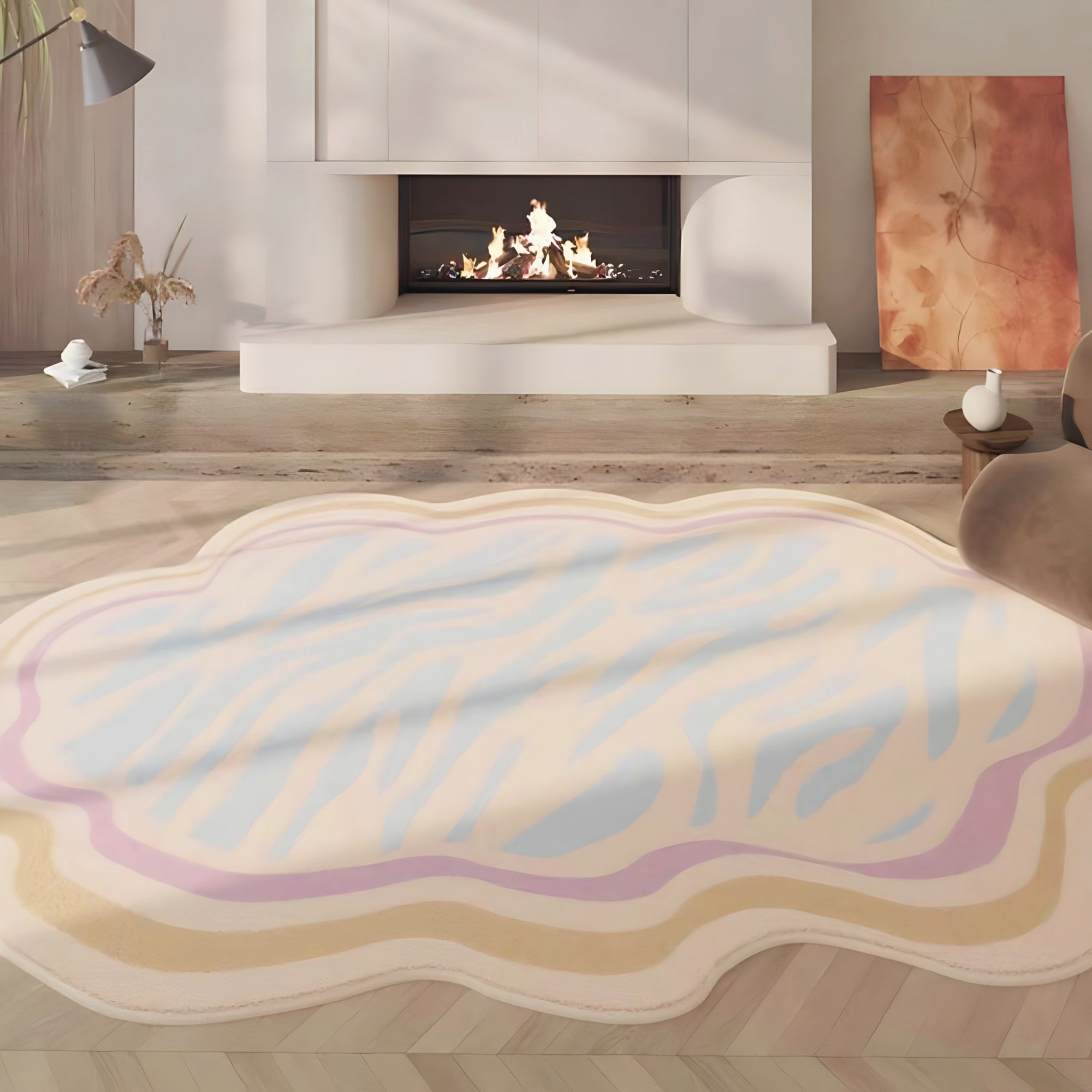 Wave Design Rug Carpet