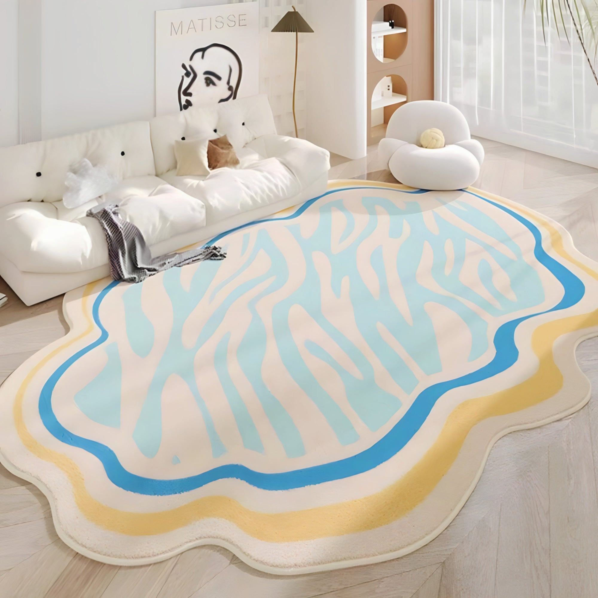 Wave Design Rug Carpet