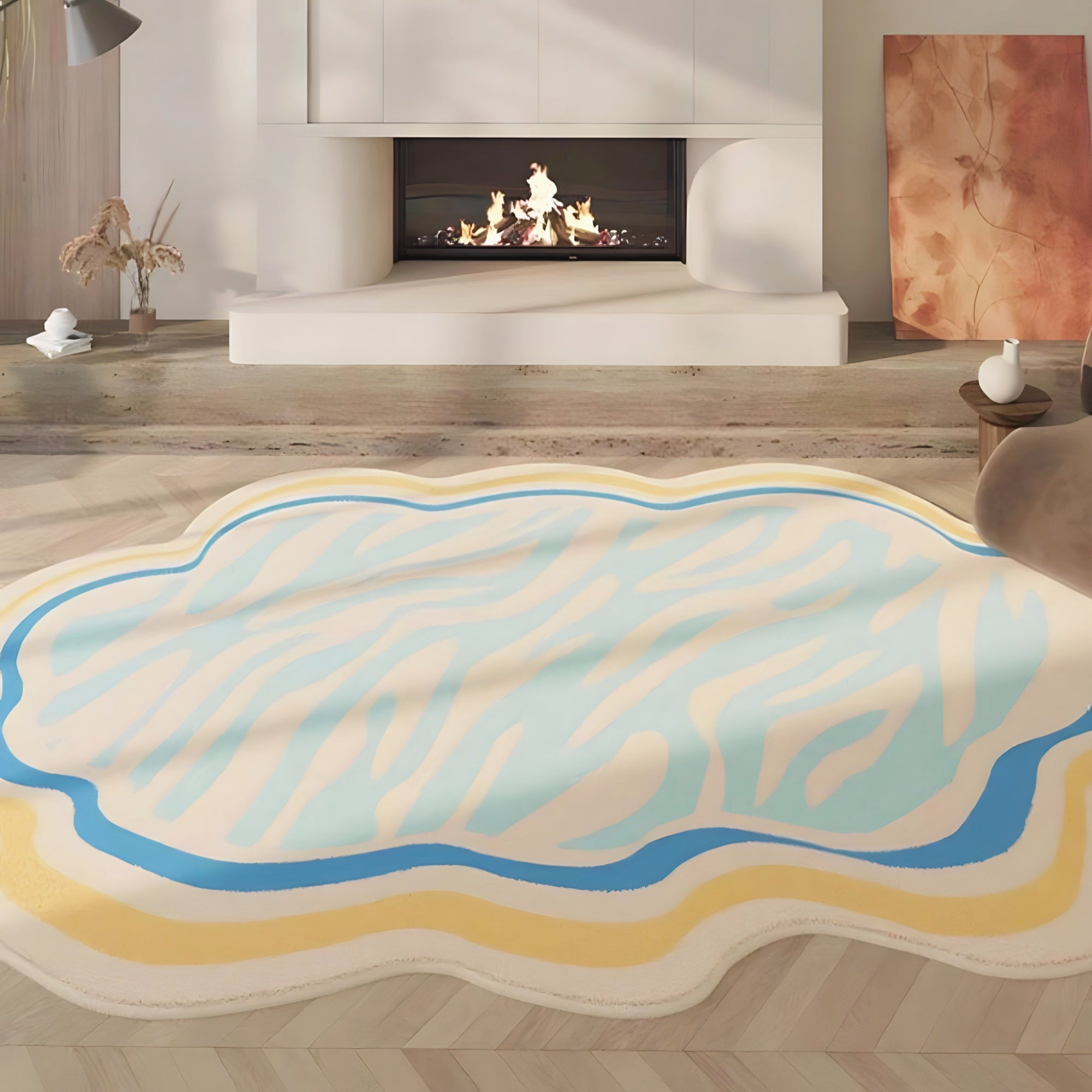 Wave Design Rug Carpet