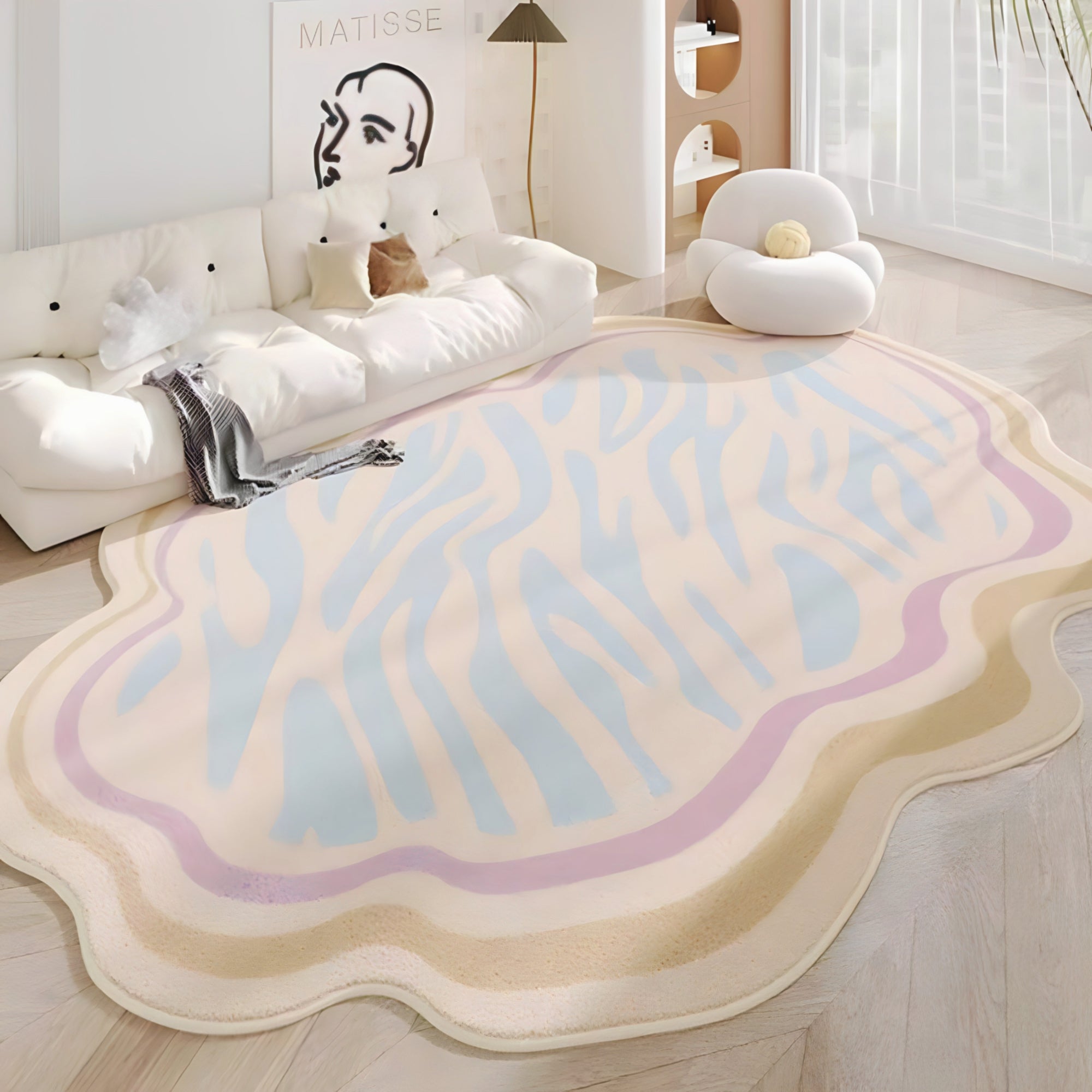 Wave Design Rug Carpet