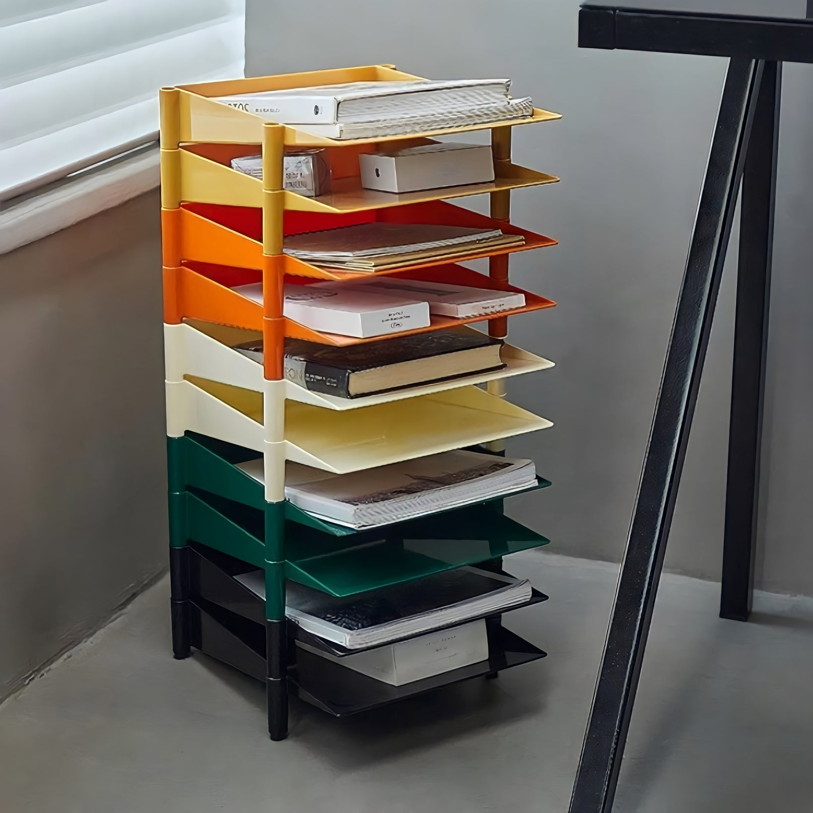 Color Block Multi File Rack
