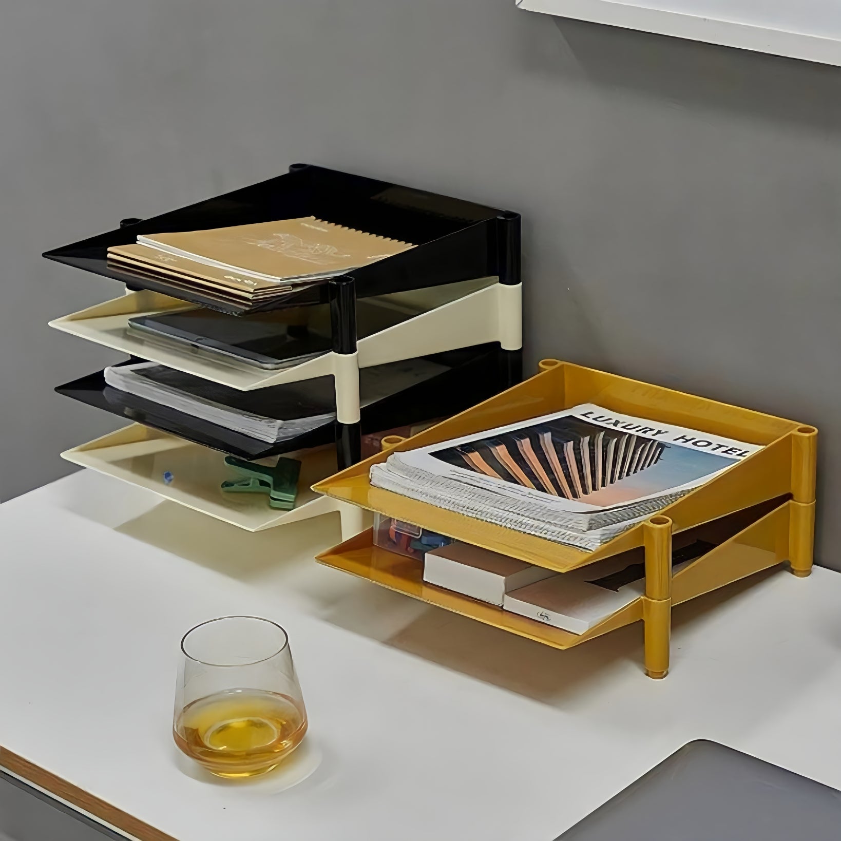 Color Block Multi File Rack