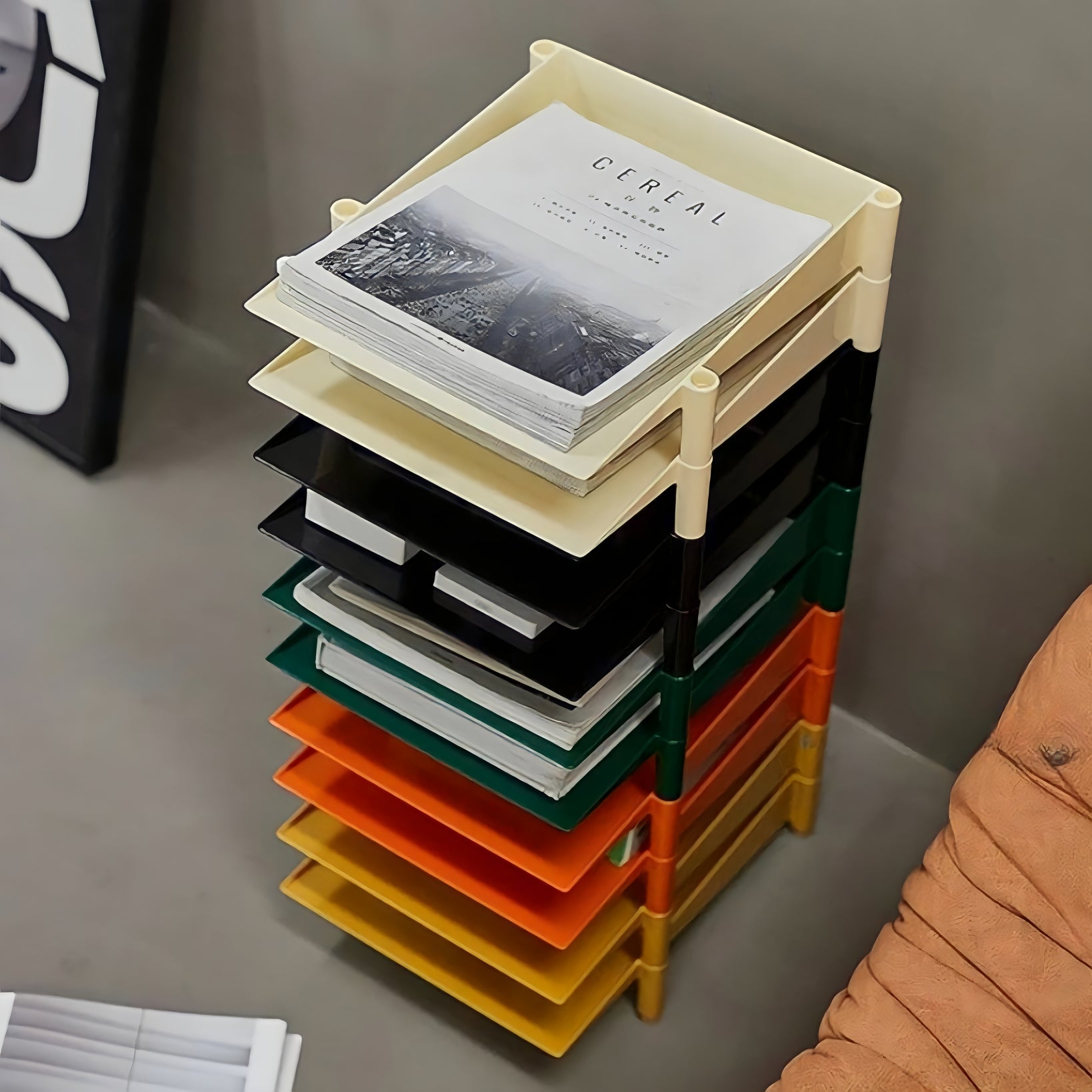 Color Block Multi File Rack