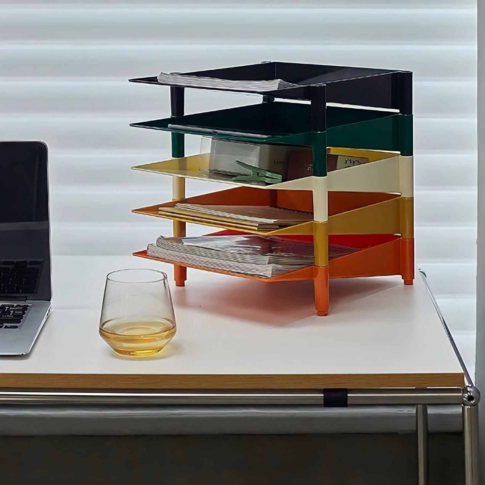 Color Block Multi File Rack