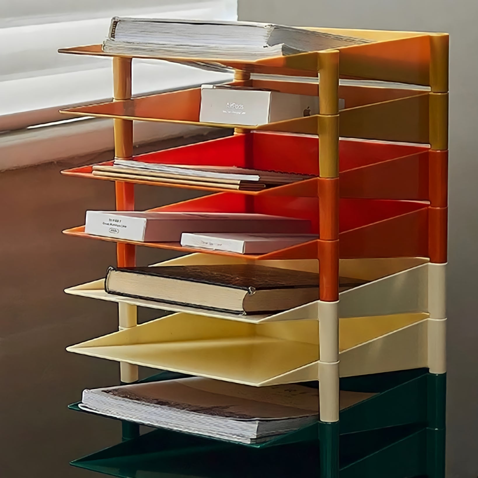 Color Block Multi File Rack
