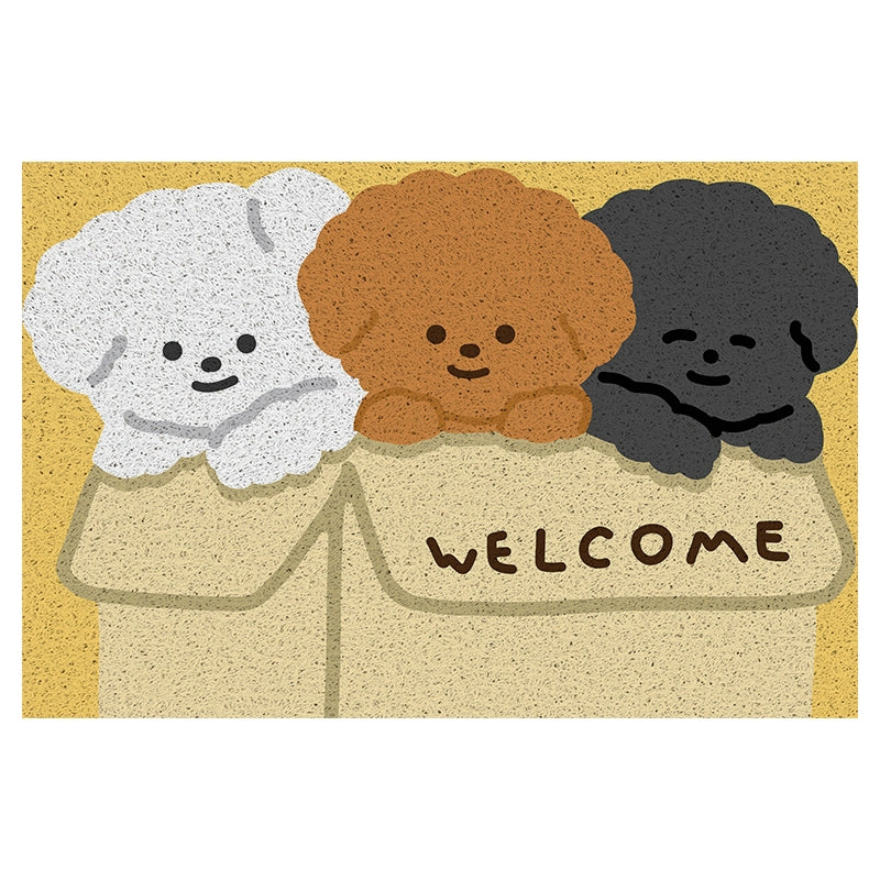 トイプードル玄関マット "WELCOME"