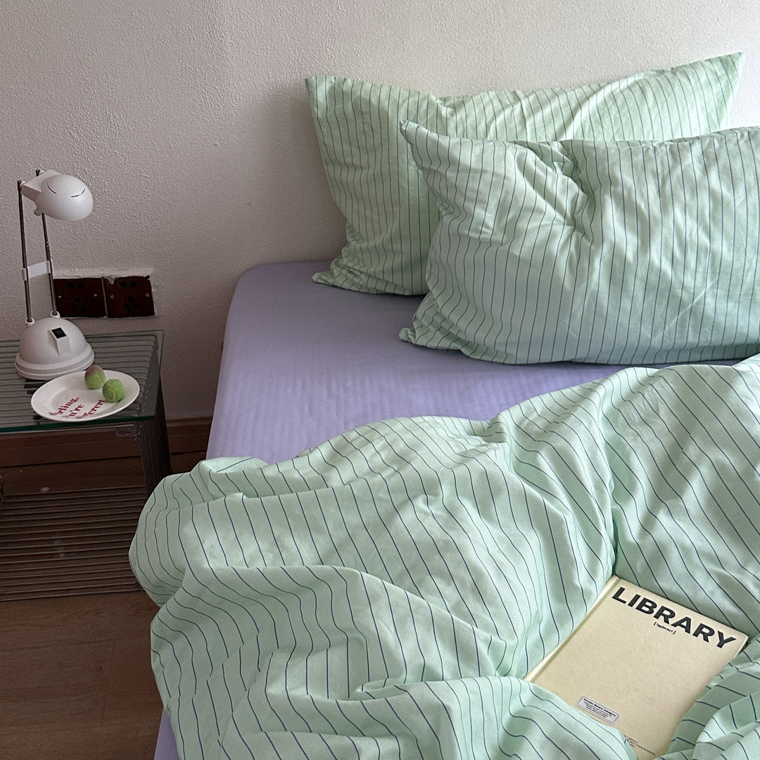 リラックスピンストライプ寝具セット