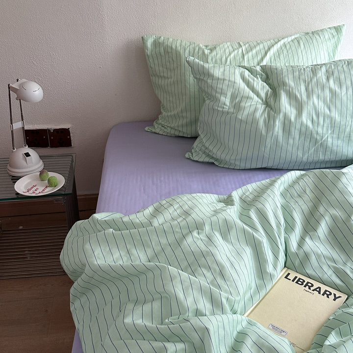 リラックスピンストライプ寝具セット