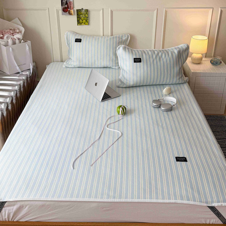 Modern Stripe Cool Pad Light Blue