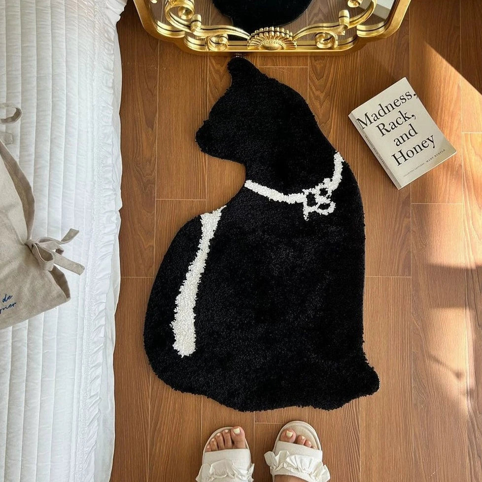 猫シルエットミニマット kocol