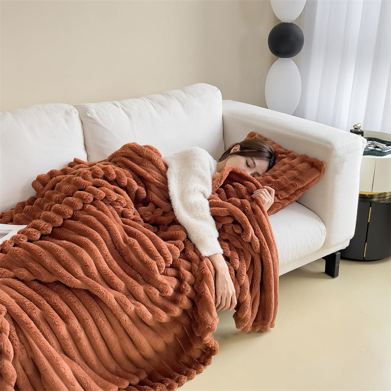 Coral Fleece Blanket "Brick"