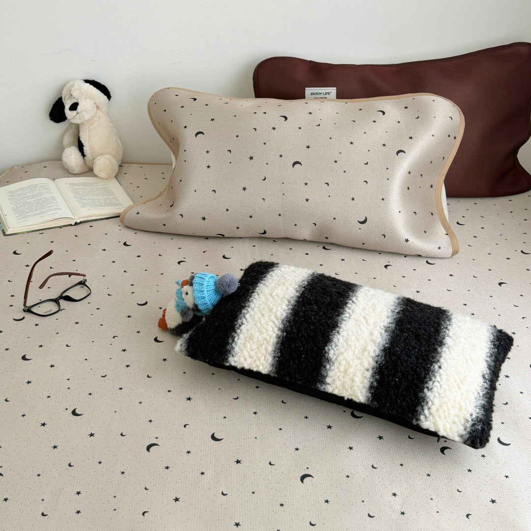 Ice Silk Star & Moon Mat Set Sand