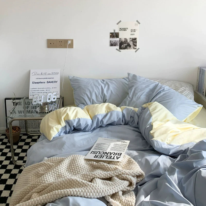 ダブルカラー2トーン寝具セット 