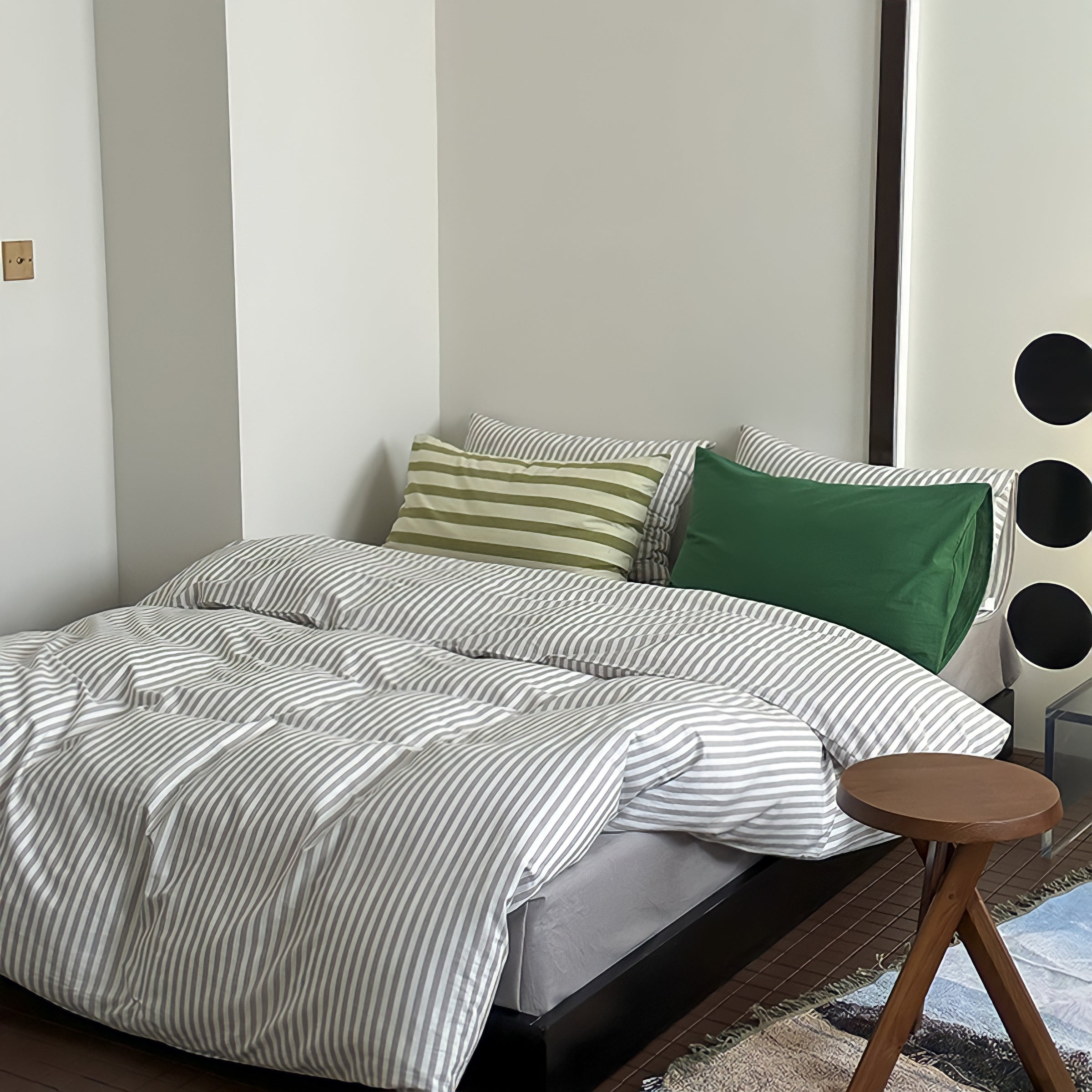 コットンカラーストライプ寝具セット 