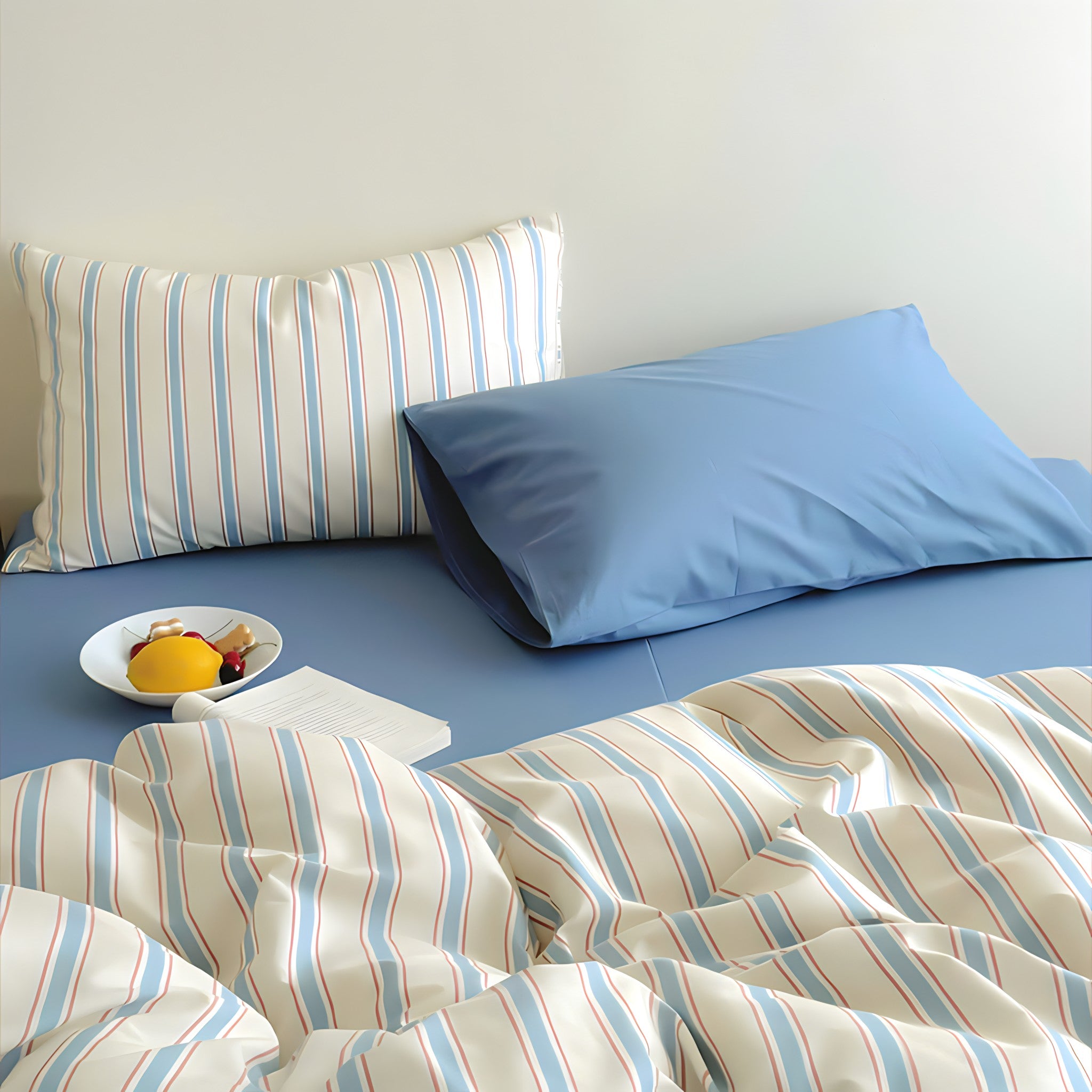 コットンストライプ寝具セット 