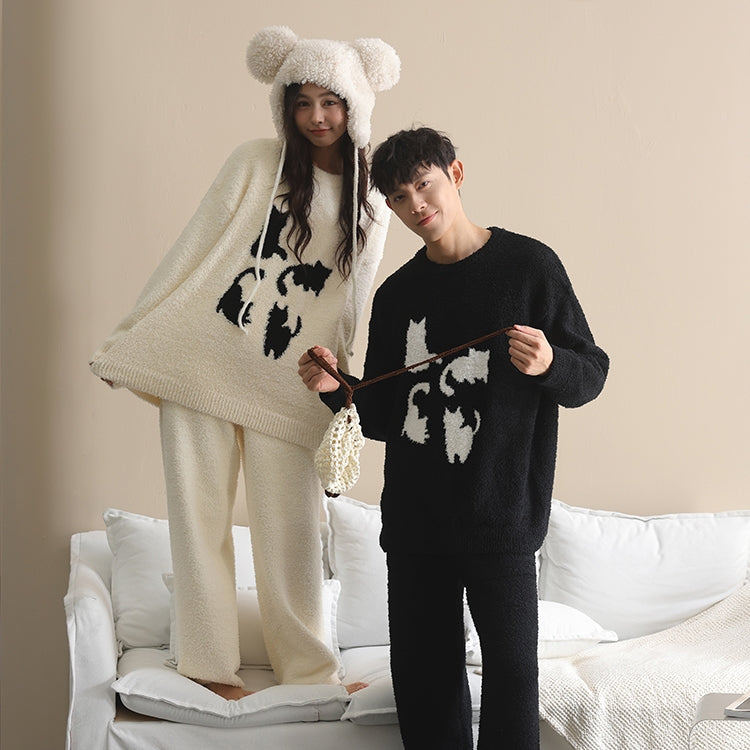 Fluffy cat silhouette loungewear 