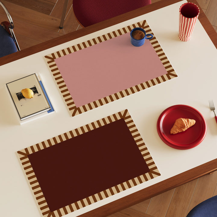 レトロストライププレームプレイスマット