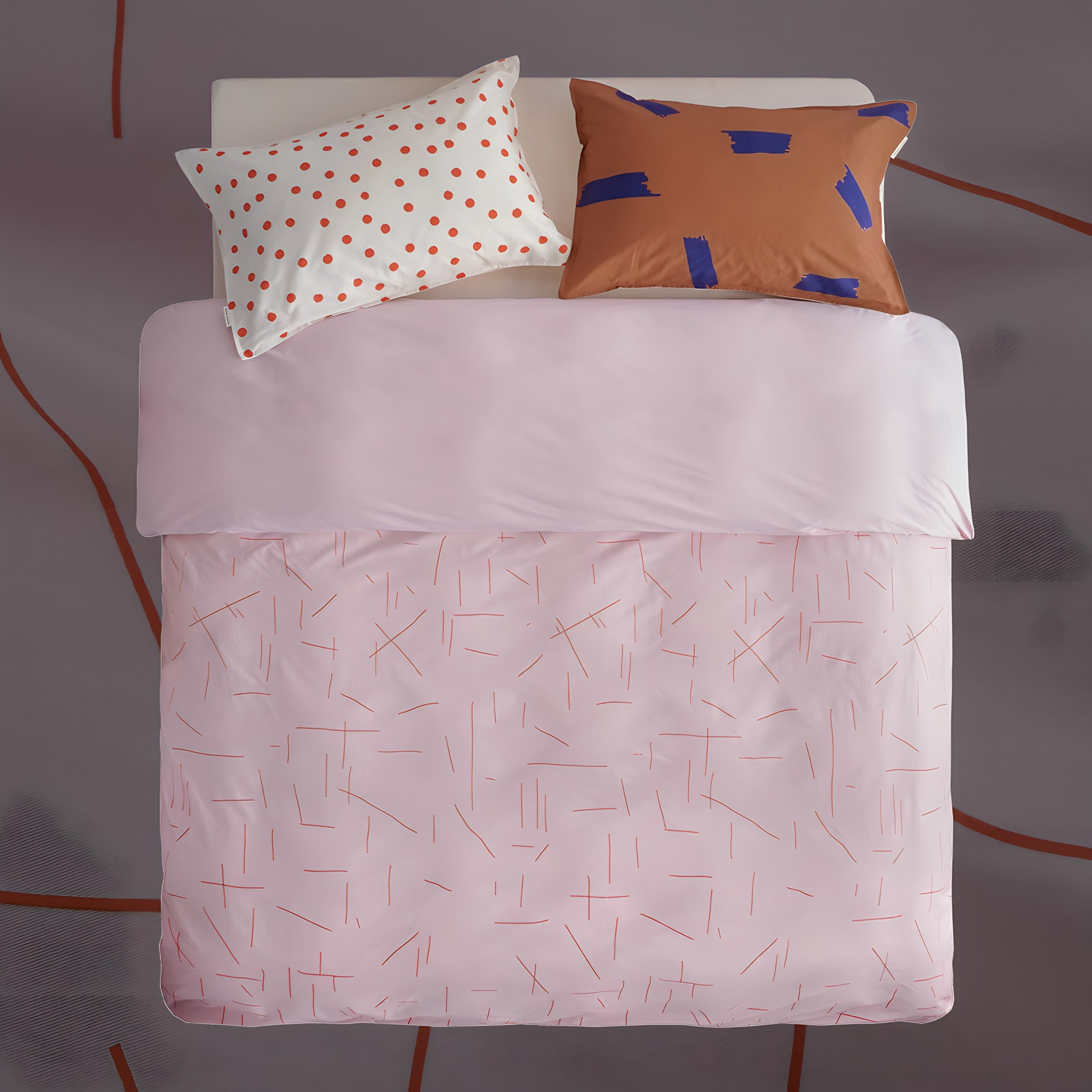 スリーパターンミックスコットン寝具セット