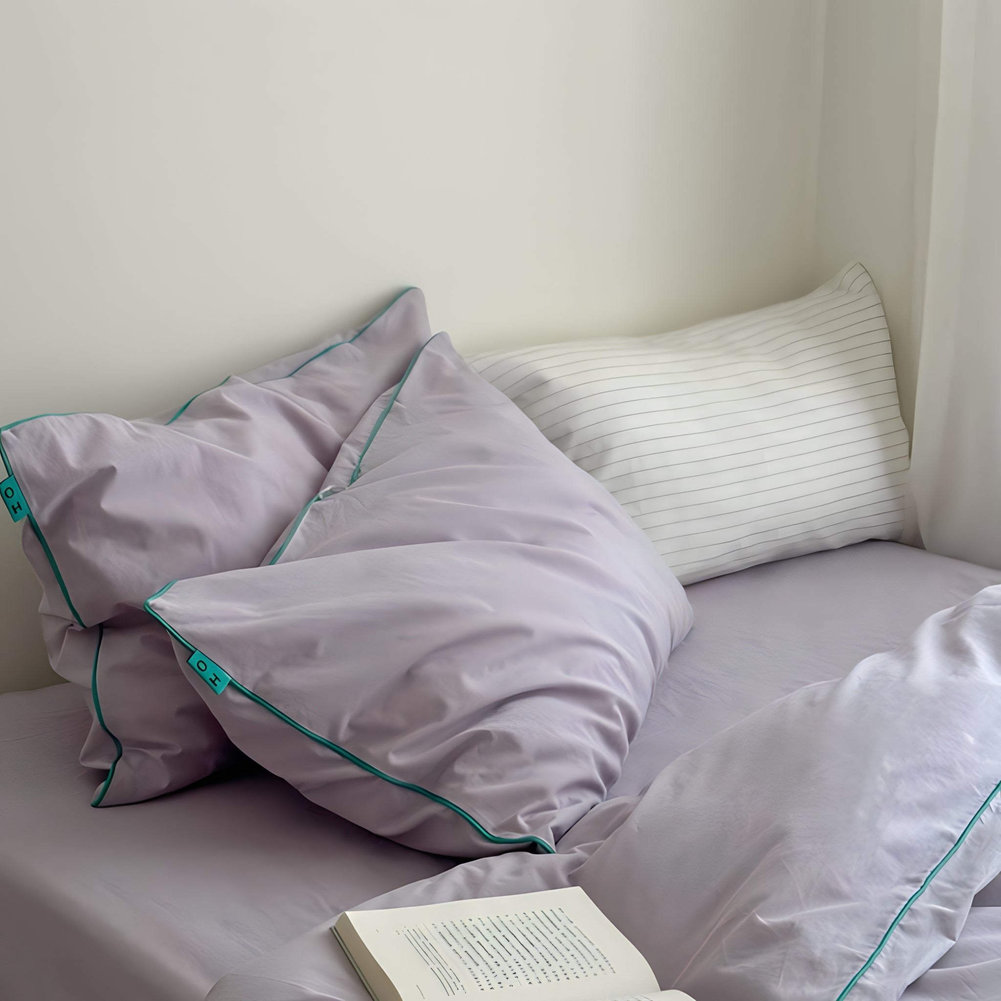 ウォッシュドコットンパイピング寝具セット 