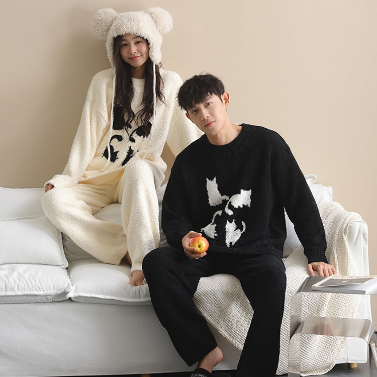 Fluffy cat silhouette loungewear 