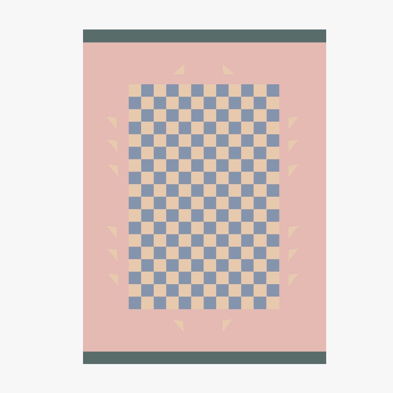 ピンク市松模様カーペット kocol