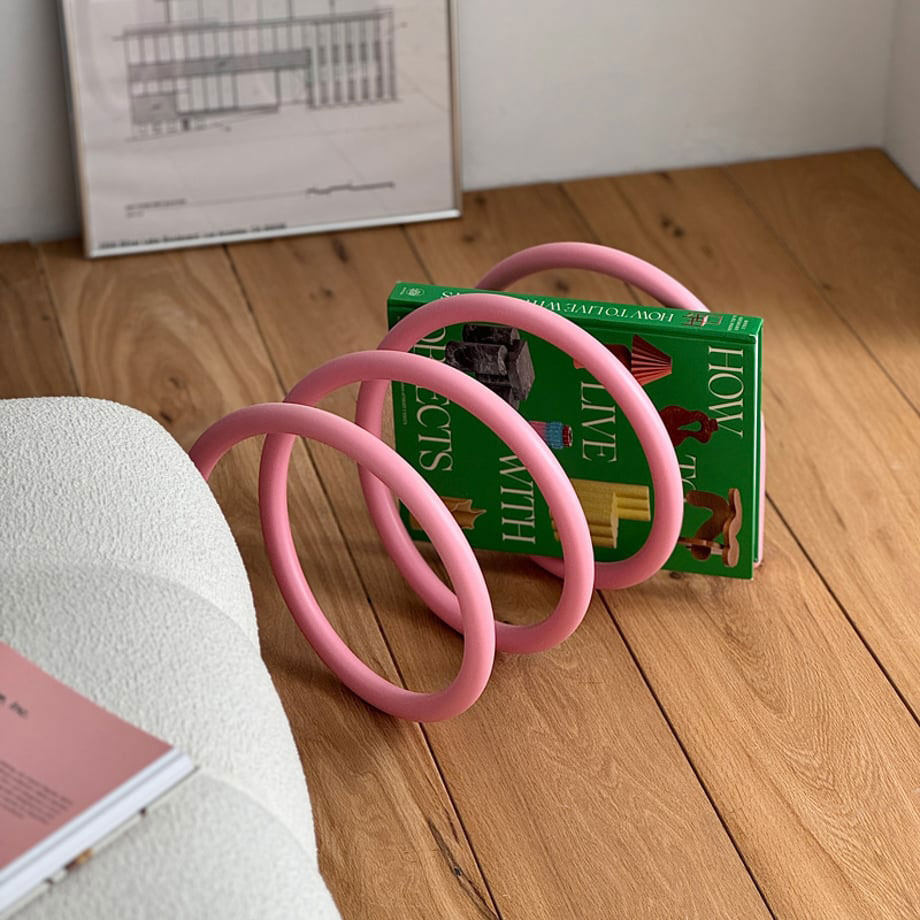 スパイラルアーチチューブブックスタンド