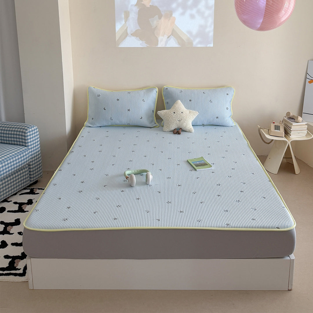 Star Moon Ice Silk Pad Set Blue