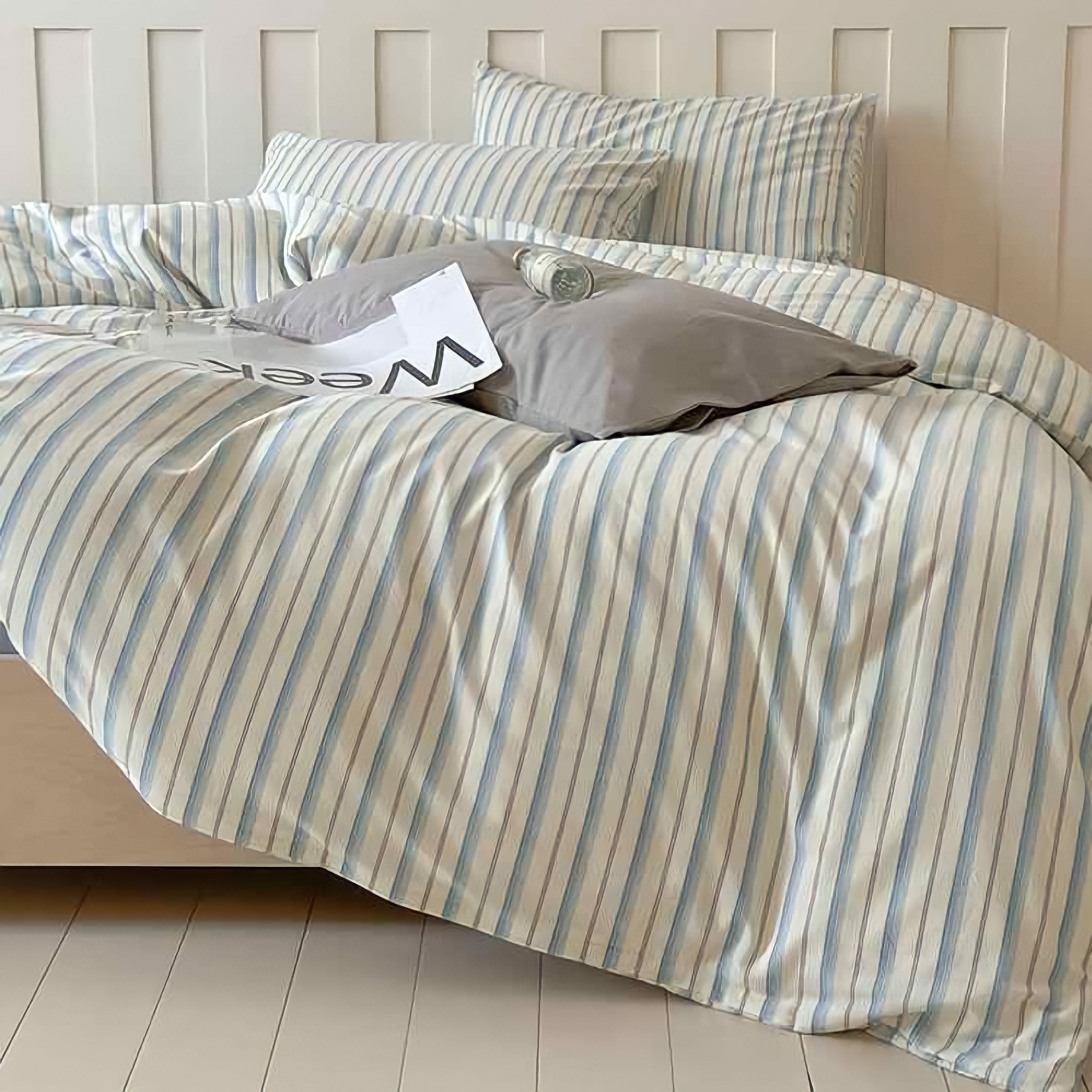 コットンカラーストライプ寝具セット 