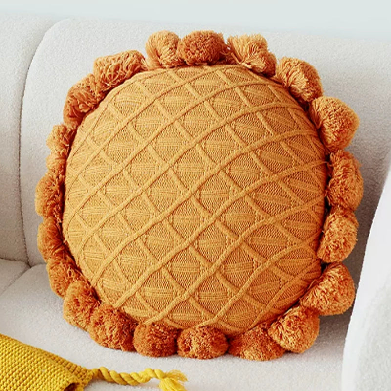 ニットタッセルクッション kocol