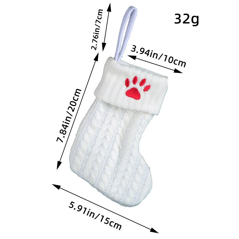 クリスマスアルファベット刺繍ソックス