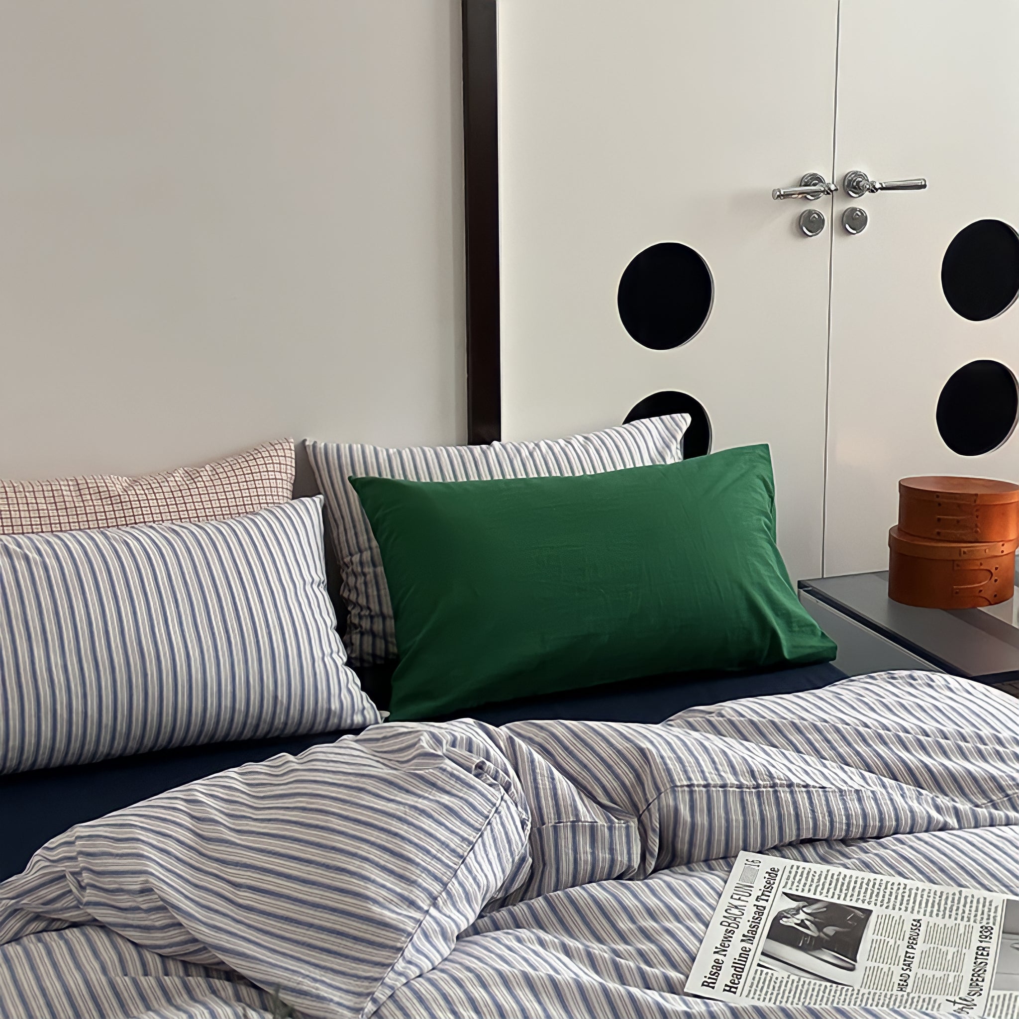 コットンカラーストライプ寝具セット 