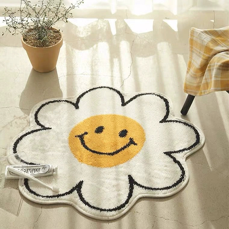 ガーリー フラワー フロアマット ラグマット / Girly Flower Floor Mat Rug Mat - kocol