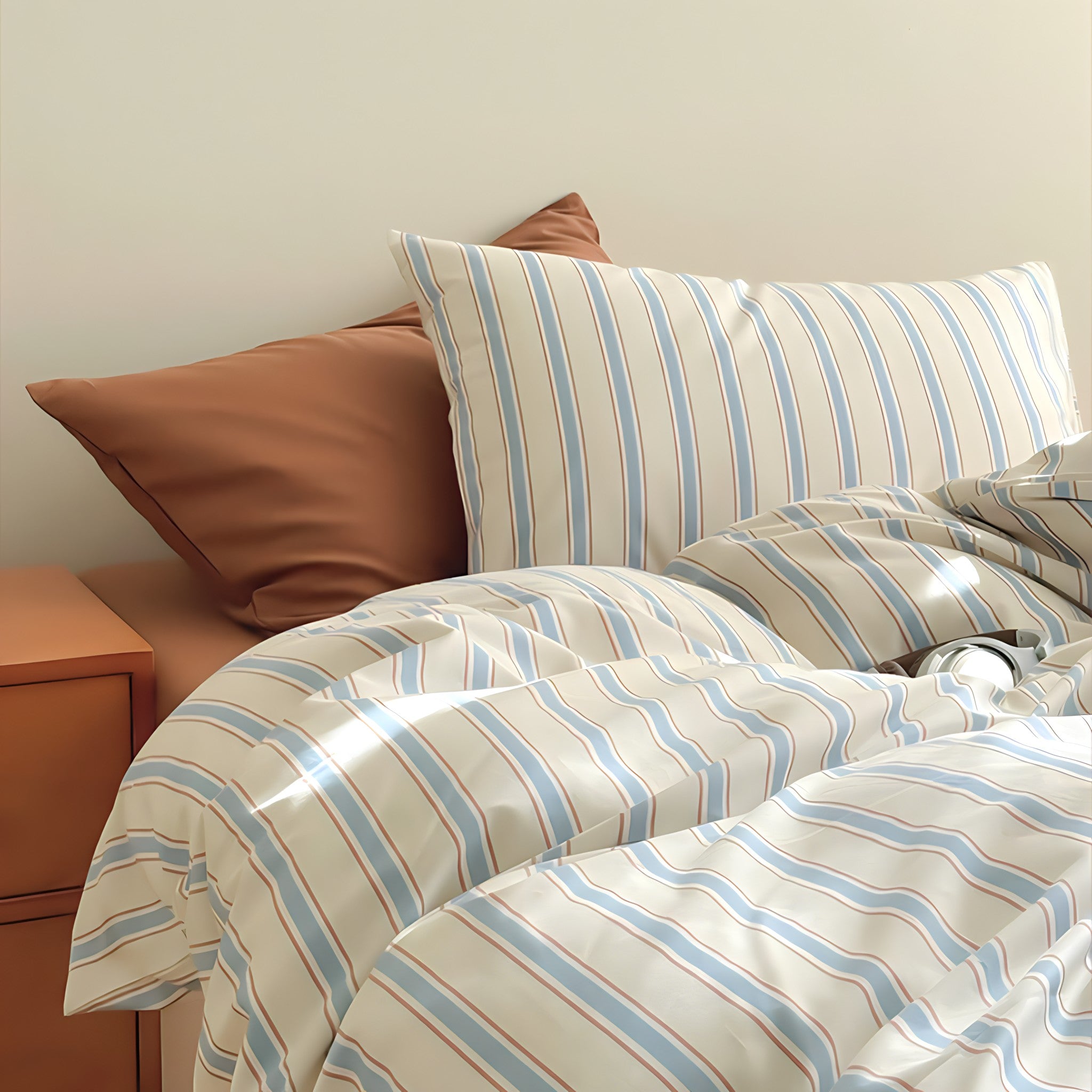 コットンストライプ寝具セット 