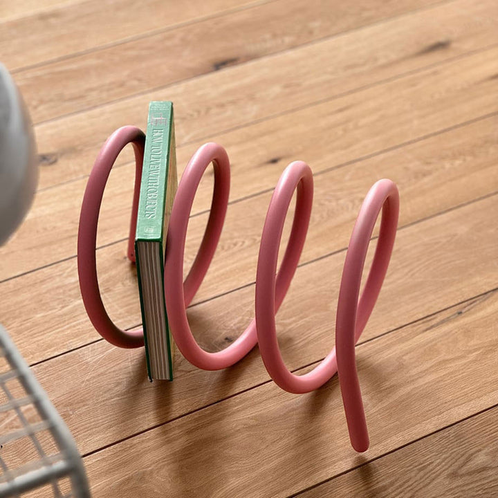 スパイラルアーチチューブブックスタンド