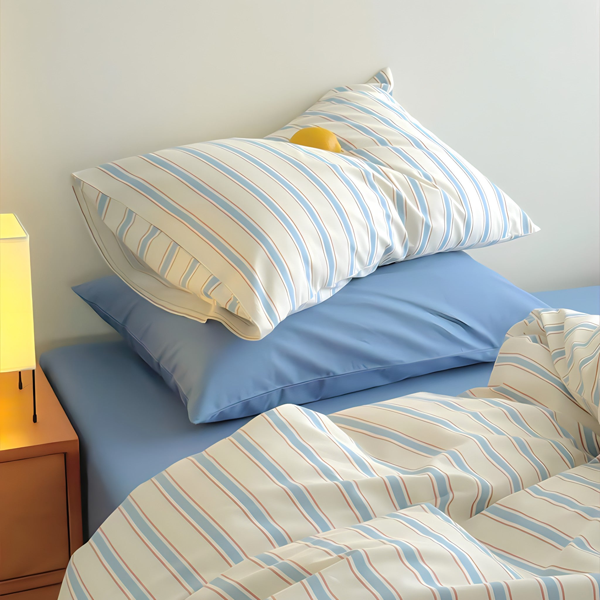 コットンストライプ寝具セット 