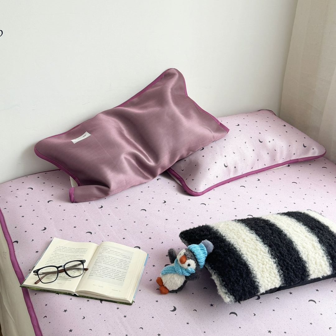 Ice Silk Star & Moon Mat Set - Purple